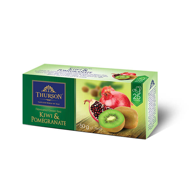 Zielona herbata Pomagranate & Kiwi - 25 torebek herbaty